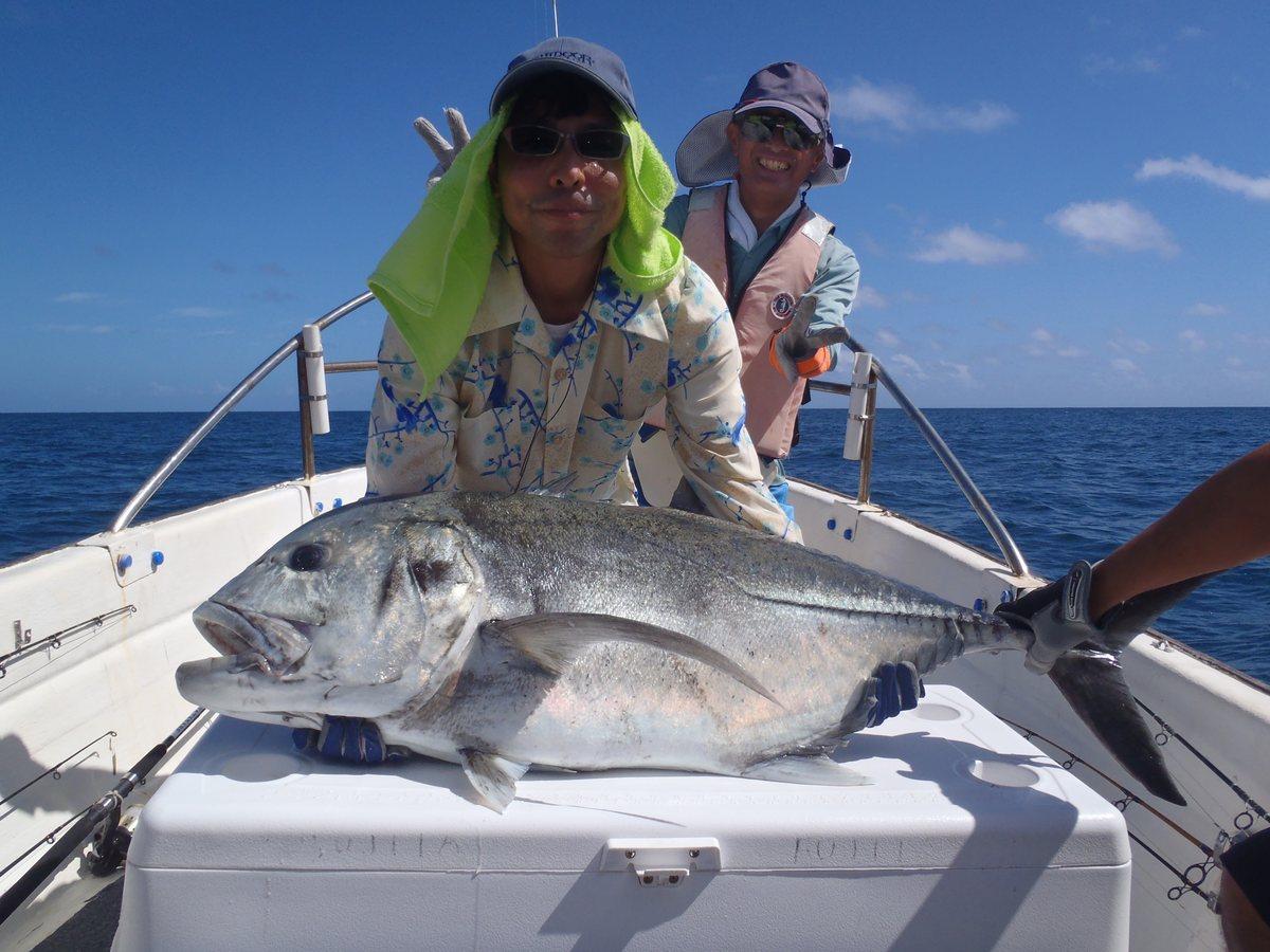 ポンペイで釣り上げられたGT(ロウニンアジ)