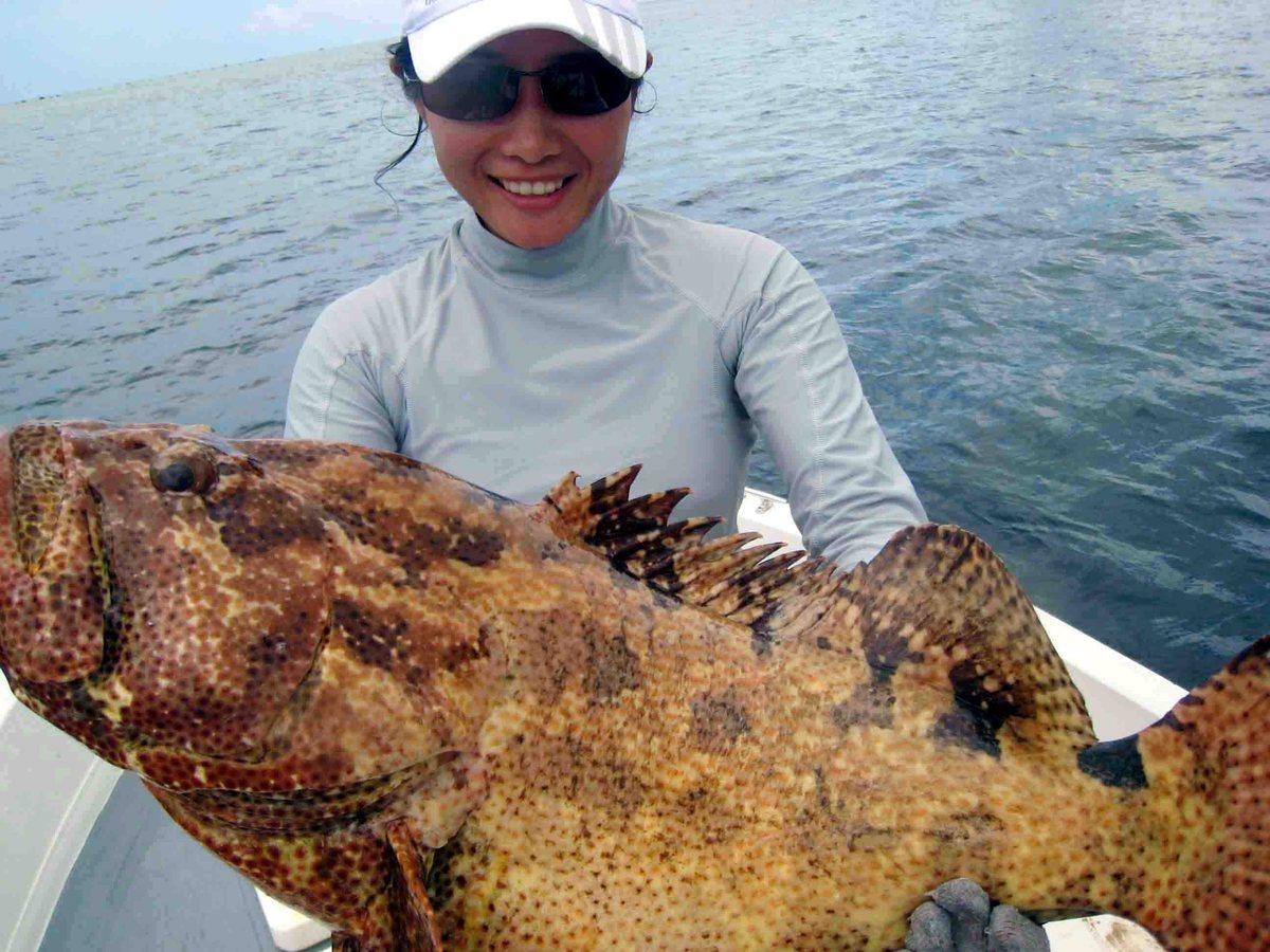 ポンペイで釣り上げられたハタ
